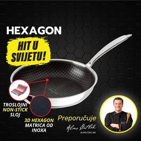 Berlinger Haus Hexagon (3D inox matrica) non-stick tava