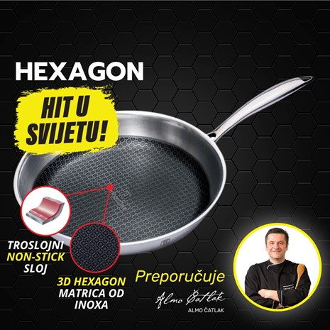 Berlinger Haus Hexagon (3D inox matrica) non-stick tava