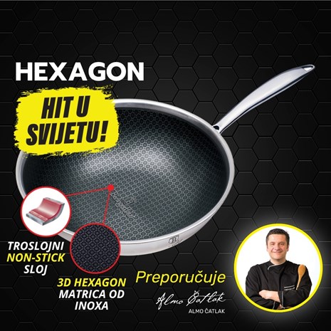 Berlinger Haus Hexagon (3D inox matrica) non-stick wok