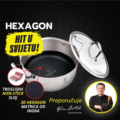 Berlinger Haus Hexagon non-stick lonac s poklopcem