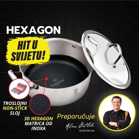Berlinger Haus Hexagon non-stick lonac s poklopcem