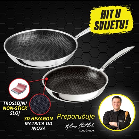 Berlinger Haus Hexagon (3D inox matrica) non-stick 2u1 set tava