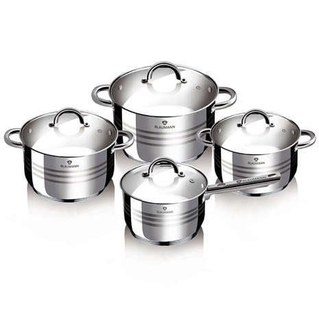 Berlinger Haus Blaumann Gourmet 8u1 set inox posuđa