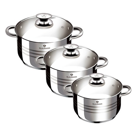 Berlinger Haus Blaumann Gourmet Studentski 6u1 set inox posuđa