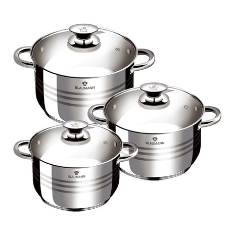Berlinger Haus Blaumann Gourmet Studentski 6u1 set inox posuđa