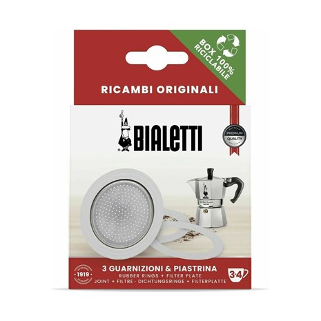 Bialetti set brtvi i filtera za kafetijere, 3/4 šalice