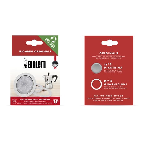 Bialetti set brtvi i filtera za kafetijere, 9 šalica
