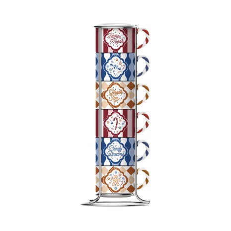 Bialetti Candyland Stackable Cups 6u1 set šalica za espresso