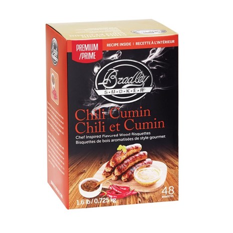 Bradley Smoker Chilli Cumin Premium briketi za dimljenje, 48 kom