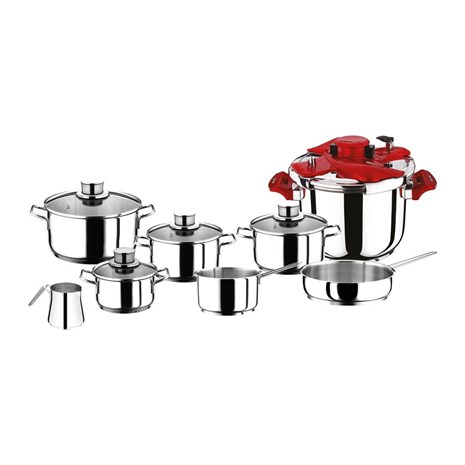 Eterna by Hascevher 13 dijelni set inox posuđa s express loncem