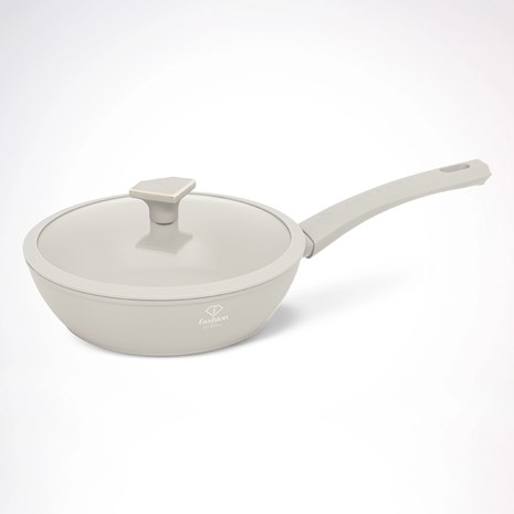 Berlinger Haus Fashion Matte Cream Gold non-stick duboka tava s poklopcem