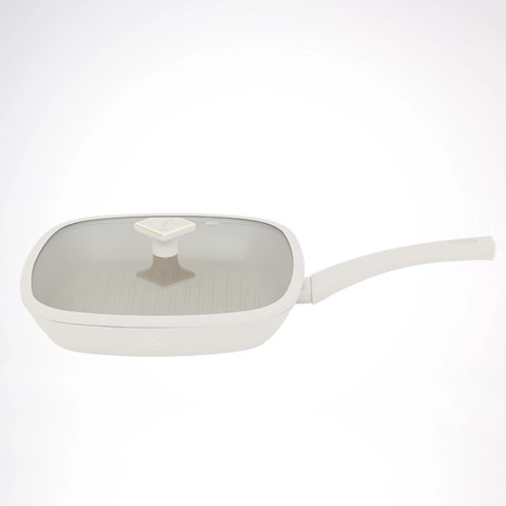 Berlinger Haus Fashion Matte Cream Gold non-stick grill tava s poklopcem
