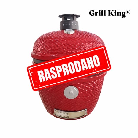 Grill King Kamado EGG PRO MAX 24" Series III keramički roštilj s dimilicom + bogata oprema, 61 cm (RASPRODANO)