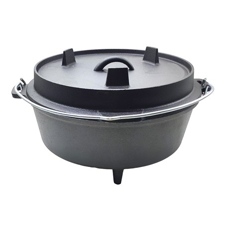 Grill King BBQ kamperski Dutch oven od lijevanog željeza, emajlirani, 31 cm