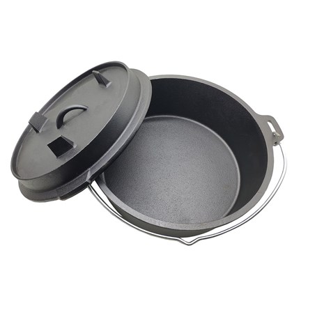Grill King BBQ kamperski Dutch oven od lijevanog željeza, emajlirani, 37 cm