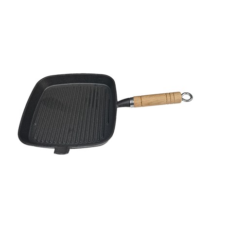 Grill King Cast Iron grill tava s drvenom ručkom, 25 cm