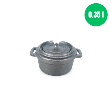Grill King Cast Iron okrugli mini Dutch oven, 10 cm