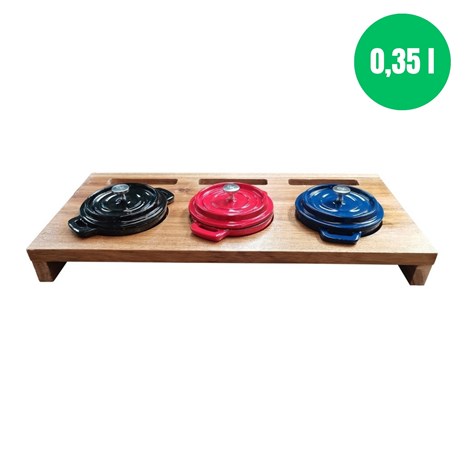 Grill King Cast Iron 4u1 mini Dutch oven set sa stalkom, 10 cm