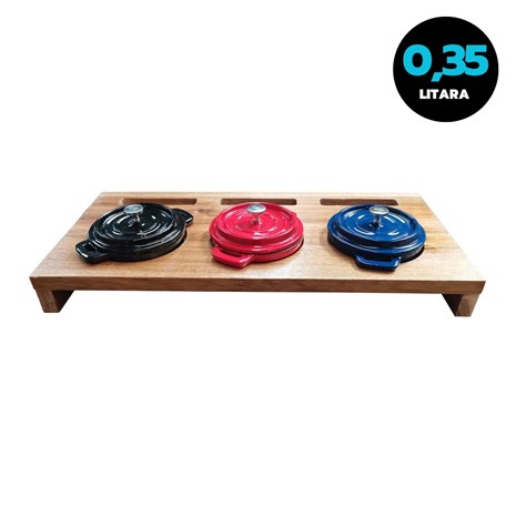 Grill King Cast Iron 4u1 mini Dutch oven set sa stalkom, 10 cm