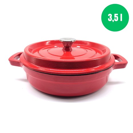 Grill King Cast Iron okrugli niski Dutch oven, 28 cm