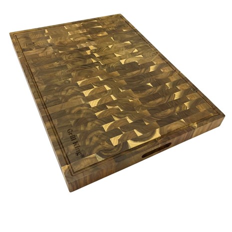Grill King Kitchen End-grain četvrtasta masivna kuhinjska daska s dva lica, 70x50 cm