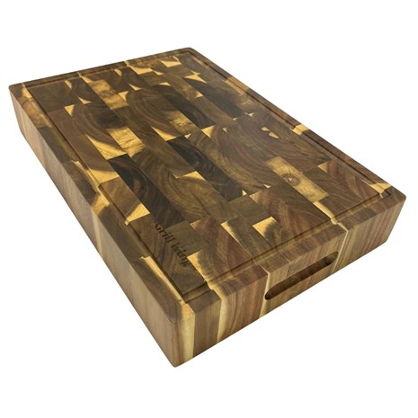 Grill King Kitchen End-grain četvrtasta masivna kuhinjska daska s dva lica, 45x30 cm