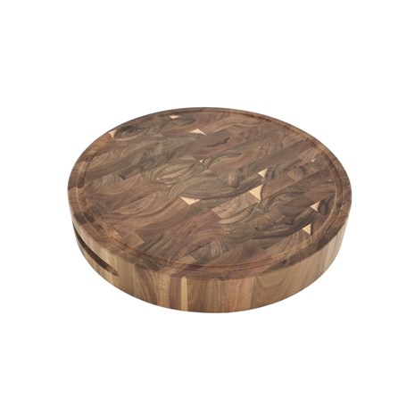 Grill King Kitchen End-grain okrugla masivna kuhinjska daska, 40 cm