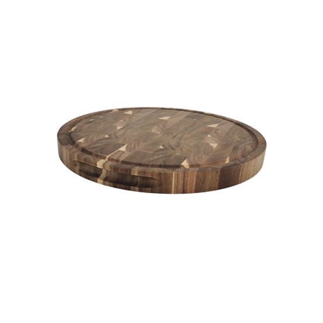 Grill King Kitchen End-grain okrugla masivna kuhinjska daska, 35 cm