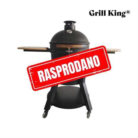 Grill King Kamado PRO MIDI 22" Series II keramički roštilj s dimilicom + stalak + bogata oprema, 56 cm (RASPRODANO)
