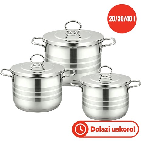 Grill King Mega 3u1 set visokih lonaca 20/30/40 l