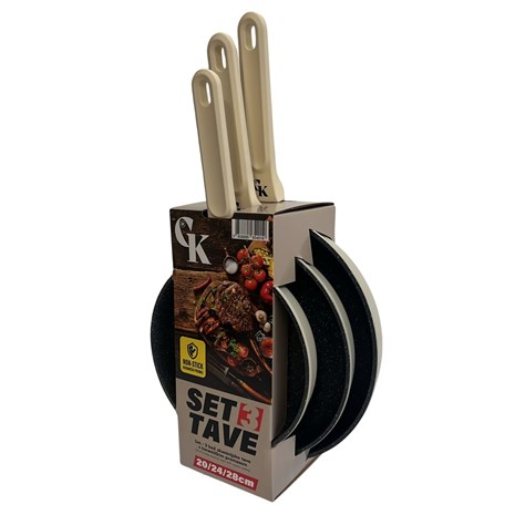 Grill King Ceramic 3u1 set tava s keramičkim premazom (20/24/28 cm)