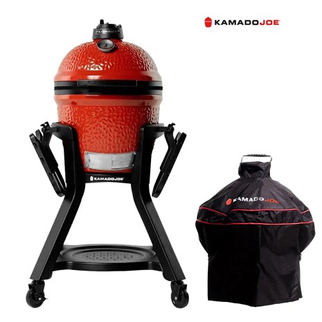 Kamado Joe BUNDLE Joe Jr. keramički roštilj na ugljen, 13,5"/34 cm (postolje + bočne police + pokrivalo)