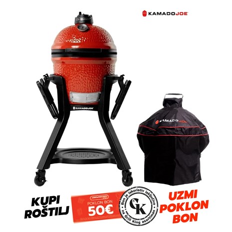 Kamado Joe BUNDLE Joe Jr. keramički roštilj na ugljen, 13,5"/34 cm (postolje + bočne police + pokrivalo)
