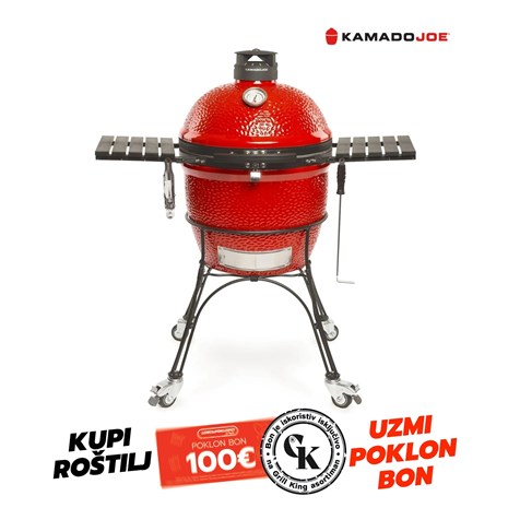 Kamado Joe Classic Joe Series II keramički roštilj na ugljen s postoljem, 18"/46 cm