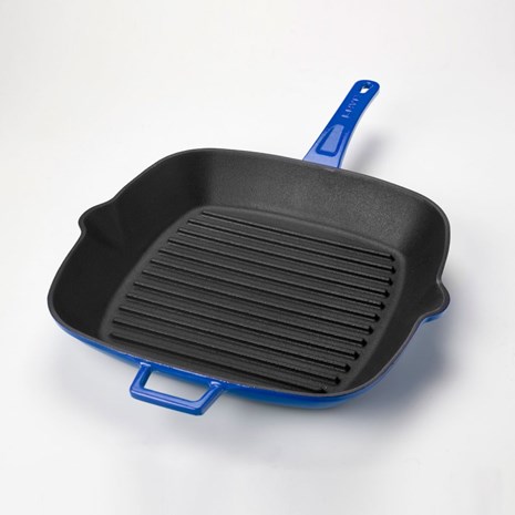 Lava grill tava od gusa s odljevnim kanalima