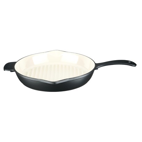 Lava okrugla rebrasta grill tava s odlijevnim kanalima