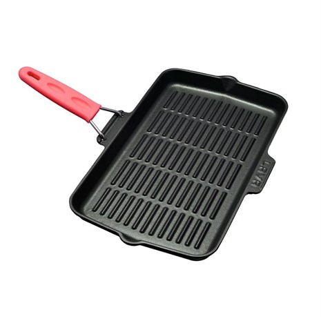 Lava četvrtasta grill tava s odvojivom inox ručkom