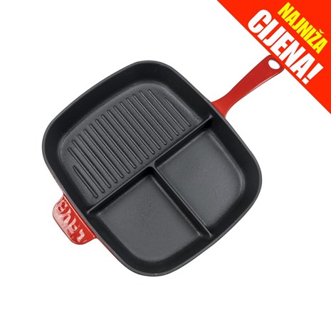 Lava grill tava s 3 odjeljka