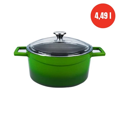 Lava Glaze okrugli Dutch oven sa staklenim poklopcem