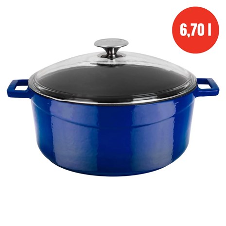 Lava Glaze okrugli Dutch oven sa staklenim poklopcem