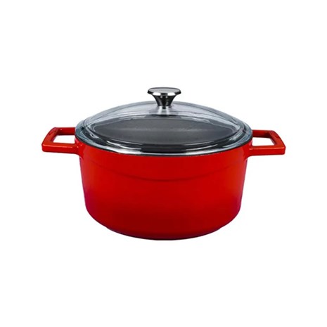 Lava okrugli Dutch oven sa staklenim poklopcem