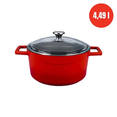 Lava Glaze okrugli Dutch oven sa staklenim poklopcem