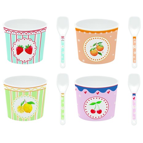 Easy Life Fruit Mania 2u1 set za sladoled, set za 1 osobu
