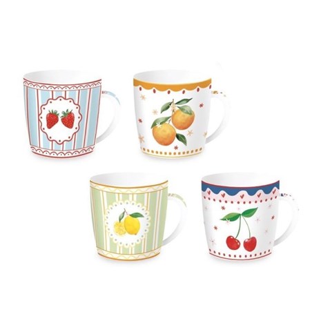 Easy Life Fruit Mania porculanska šalica u kutijici, set za 1 osobu