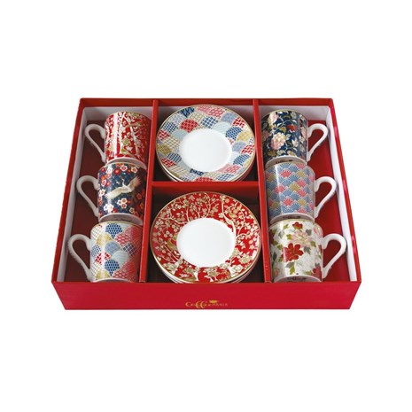 Easy Life Coffee Mania Okinawa šalica za kavu s tanjurićem, set za 6 osoba