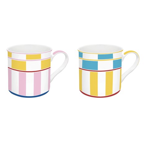 Easy Life Geocromia Fine China šalica za kavu ili čaj, set za 2 osobe
