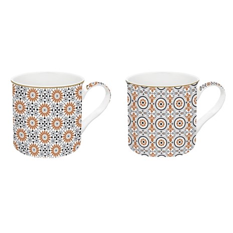 Easy Life Geoethnic Fine China šalica za kavu ili čaj, set za 2 osobe