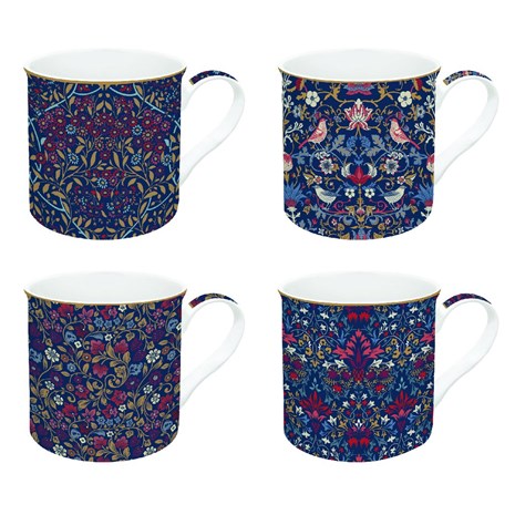 Easy Life Floral Fine China šalica za čaj, set za 4 osobe