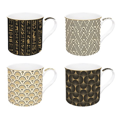 Easy Life Egyptology Fine China šalica za čaj, set za 4 osobe