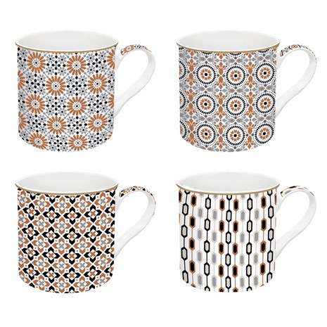 Easy Life Geoethnic Fine China šalica za čaj, set za 4 osobe